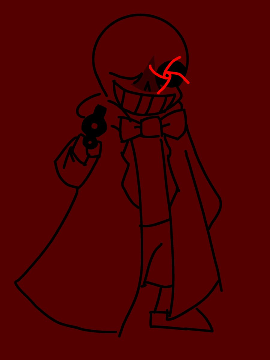 scrviv_io's tweet photo. 紙に描いたサドンチェンジサンズをスマホで描いたやつです。
紙に描いたやつの方が雰囲気がなんとなくかっこいいので好きです…(その分銃が雑)。
(タグ付けその他諸々ミスったので編集して再ツイート)
#undertale #undertaleAU #undertaleAU好きさんと繋がりたい #SuddenChanges #SuddenChangesSans https://t.co/zKxFn62lVO