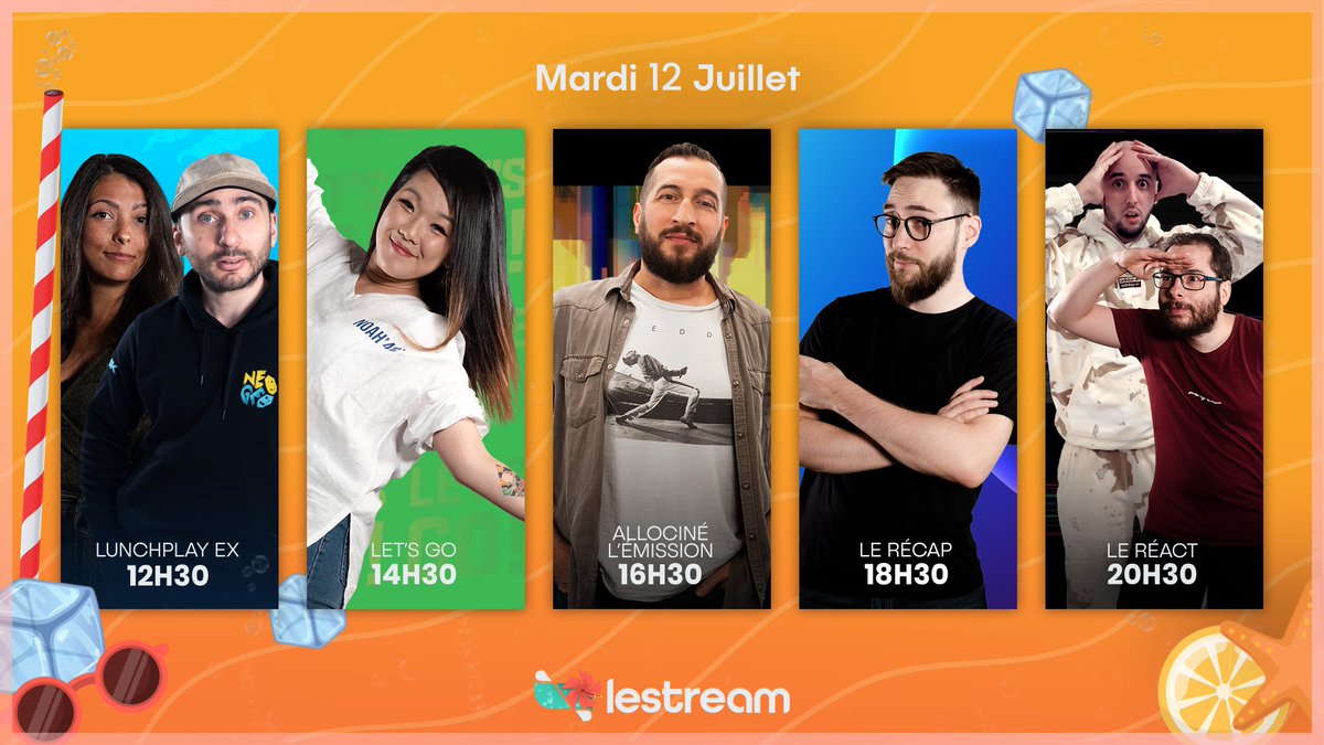 lestreamFR's tweet photo. 📌Le programme du jour ⬇️
🗞 La revue de presse dans le #LunchPlayEX
🚗 Les news dans #LetsGo
🍿 Les sorties de la semaine dans @allocine l'émission
🔥 L'actu des RS dans #LeRécap
📺 Votre émission #LeReact
👉 https://t.co/colhFrDKNB https://t.co/8YIIXTGaKZ