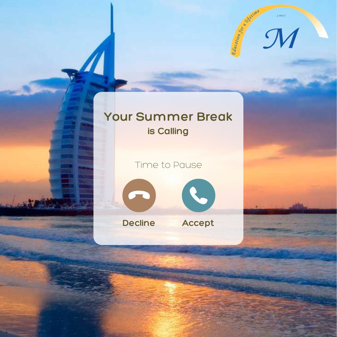 Mirdif1995's tweet photo. Dear Teachers &amp; students, enjoy your summer break ! 🌞

#summerbreak #breaksummer #breaktime #school #mirdif #dubai #mirdifamericanschool #khda #khdadubai https://t.co/Pu5YwdVEMk