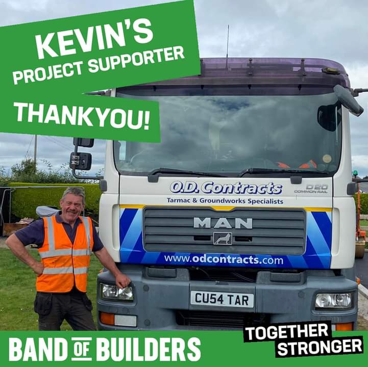bandofbuilders's tweet photo. Big shout and and thanks to O.D. Contracts who kindly supplied the labour and machinery and MP Coleman Ltd for the base coat tarmac on #KevinsProject
If you would like to support Kevin’s project you can find out more here: https://t.co/F52MqkkWrz https://t.co/xljkaQQ9Hb