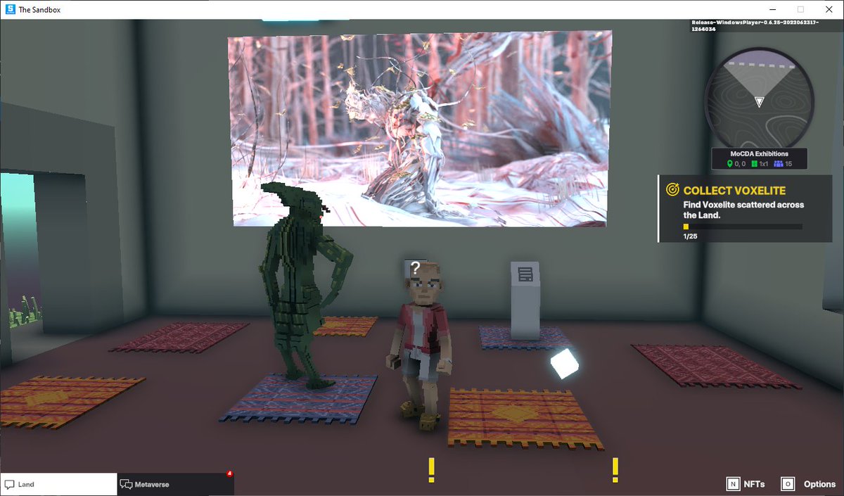 TimRoss70889195's tweet photo. @TheSandboxGame @MOCDA_ I just participated in the #TheSandbox weekly contest for a chance to win 200 mSAND! Here is my favorite piece from the ‘Impossible Worlds’ exhibition, check out my screenshot below!
👇 https://t.co/ZU2A6JON4R