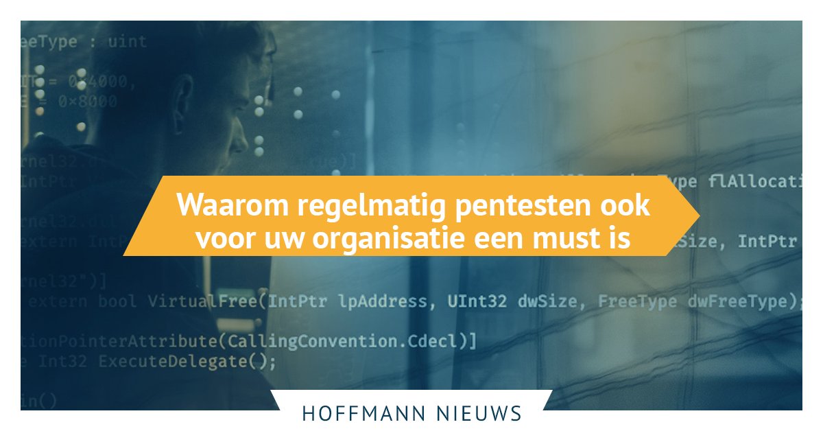 De digitale wereld verandert continu en razendsnel. Als organisatie is het noodzakelijk om regelmatig een pentest uit te laten voeren. In dit artikel leggen we uit waarom: hoffmann.nl/nieuws/waarom-…

#cybersecurity #pentest #penetratietest #pentesting #hackersvanhoffmann