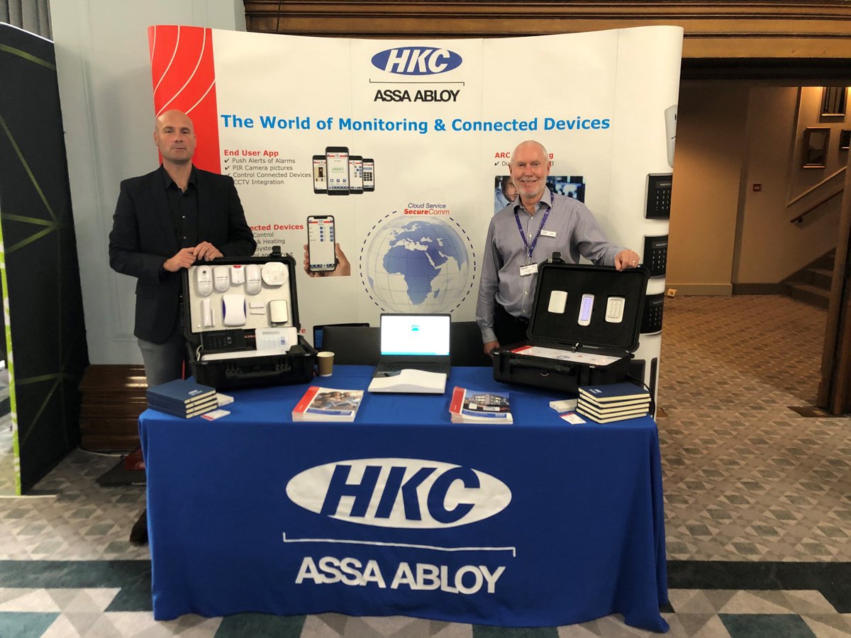 UkHkc's tweet photo. Paul and Richard are all set up at SecurityTwenty22 in Manchester! 
If you are attending today, please stop by and say hello. They are ready to answer any questions you may have. 
#Securityevent #SecurityTwenty22 #Manchester #SecuritySolutions https://t.co/mebbfqnPGK
