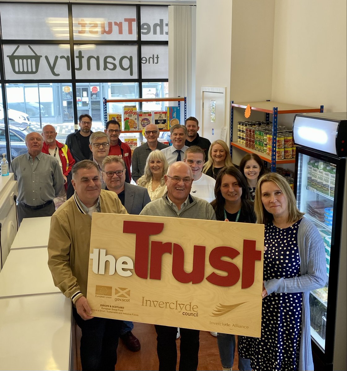We're delighted to support @trustinverclyde with the official opening of the second #Inverclyde zero waste food pantry in Port Glasgow Town Centre which is based within 7½ John Wood Street 👉bit.ly/3o1JKjj #InverclydeCares