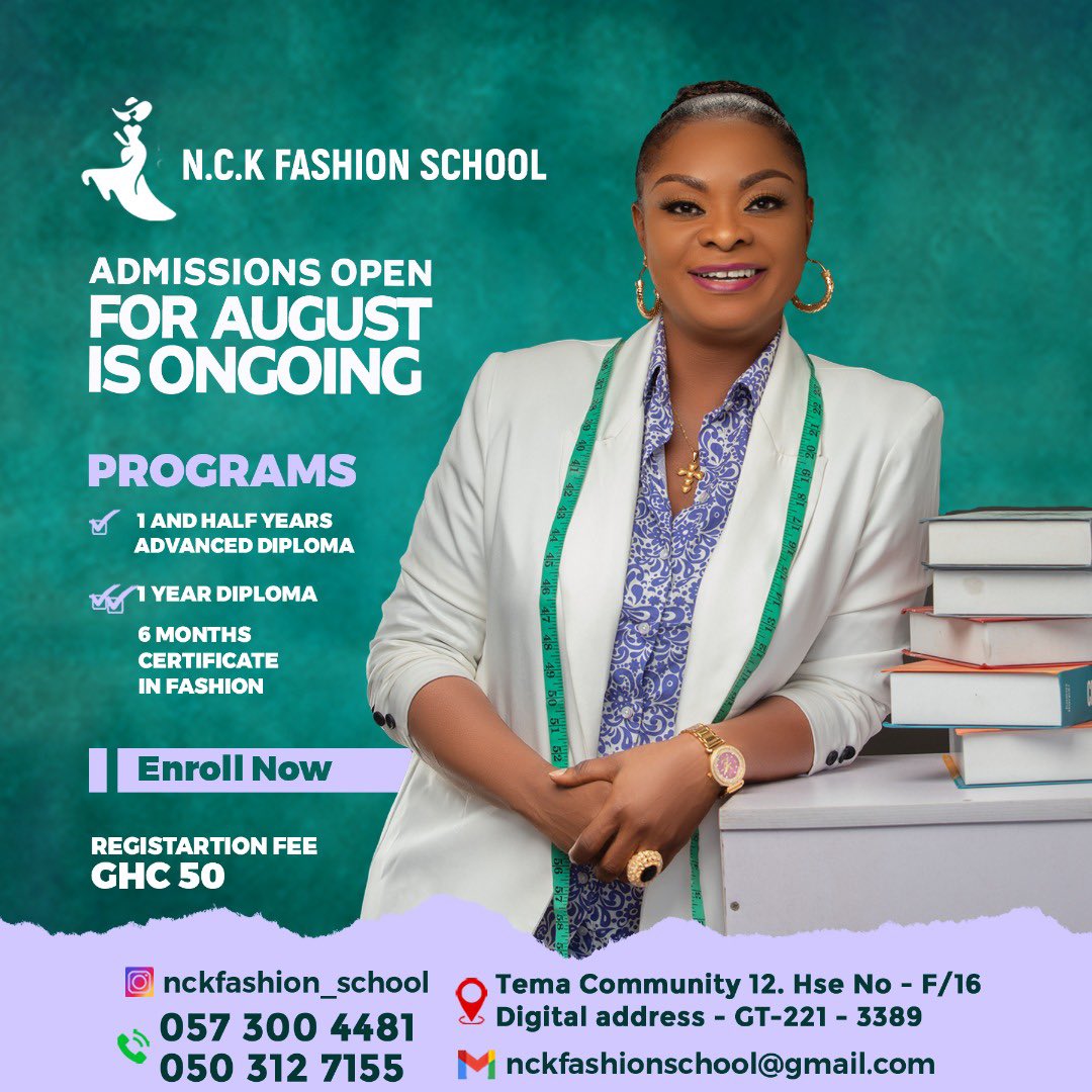 Need a good fashion school to attend? NCK FASHION SCHOOL it is 👍🏽