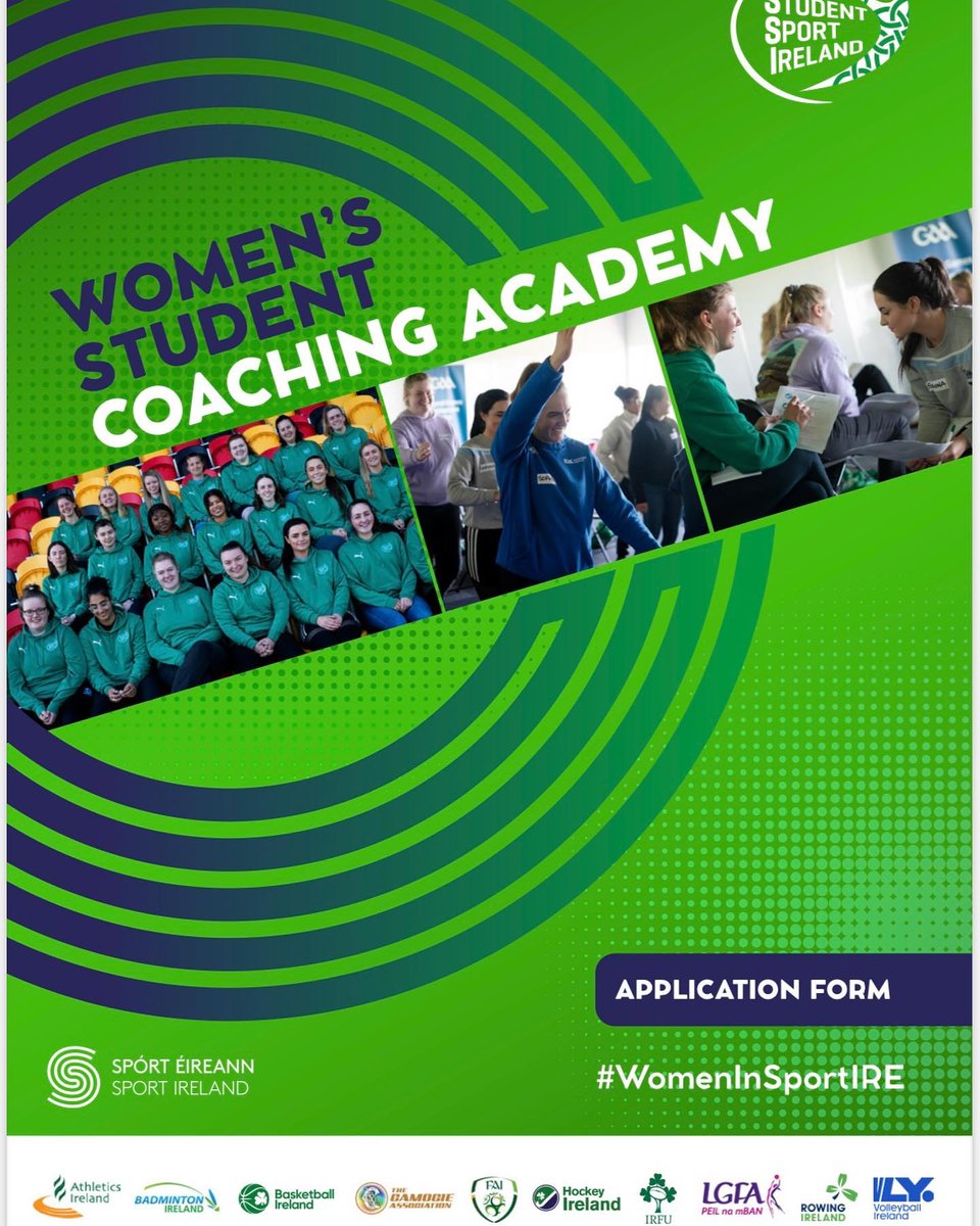 atusportdonegal's tweet photo. The application process to join the 2022-23 Women’s Student Coaching Academy is now open.

To apply, simply email michael.murphy@atu.ie for an application form.

The closing date is Aug 8th with the aim to have suitable students confirmed &amp; ready to begin in the 1st  week of Sept https://t.co/qnGYUjIltp