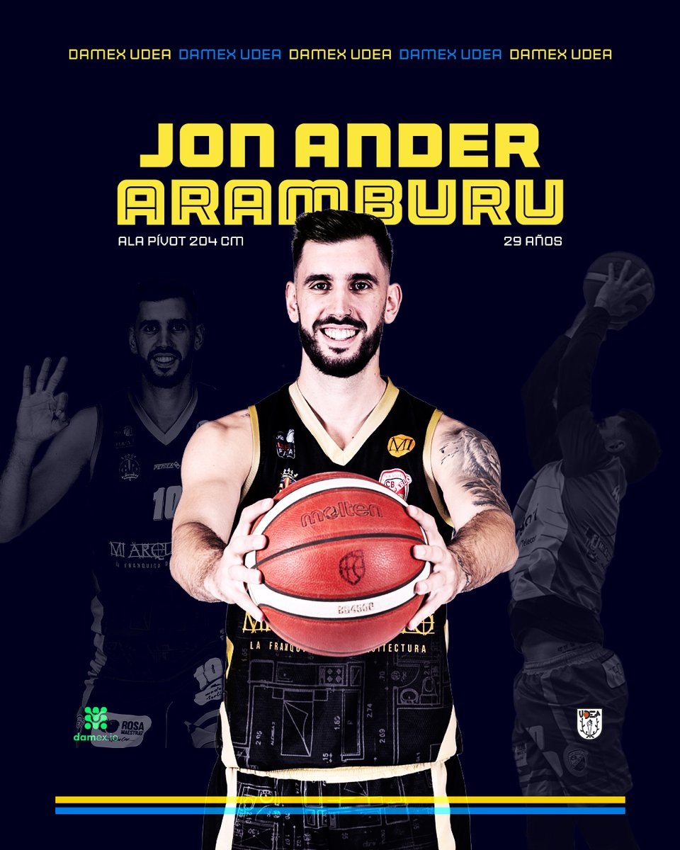 🔥 ARAMBURU FI-CHA-DO🔥

<a href="/Jonander11/">Jon Ander Aramburu</a> defenderá nuestros colores esta temporada.💪🏽

Un Ala pívot de 204 cm para marcar diferencias en la pintura, y fuera de ella con su tiro de 3.🏀

👉🏼 udeaalgeciras.es/aramburu-un-re…