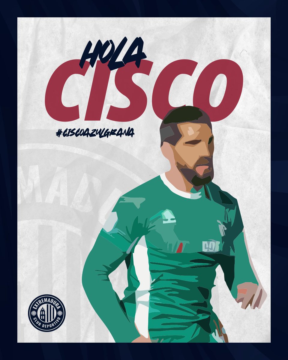 CDExt1924's tweet photo. Cisco se une al #𝐬𝐞𝐧𝐭𝐢𝐦𝐢𝐞𝐧𝐭𝐨𝐢𝐧𝐦𝐨𝐫𝐭𝐚𝐥 🔵🔴

El central Francisco José Muñoz @ciscochoti (13/03/1987) llega al proyecto del #CDExtremadura. 

Amplia experiencia en 3ª División.

🗣️ ❝Un orgullo defender una ciudad con tanta historia❞

#CiscoAzulgrana #CDExt1924 https://t.co/uvQBV0wmYN