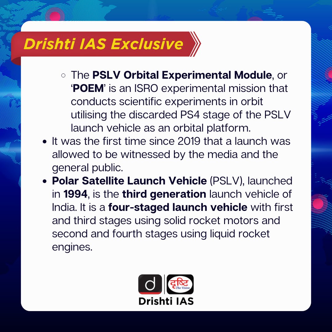 drishtiiaseng's tweet photo. Drishti IAS Exclusive is 'To-The-Point' coverage of important news topics to help you in your UPSC preparation. Stay tuned for more informative content.

#DrishtiExclusive #DrishtiIASExclusive #PSLVC53 #SatishDhawanSpaceCentre #ISRO #POEM #CurrentAffairs #UPSC2022 #UPSC #IAS https://t.co/KExOZtHrPb