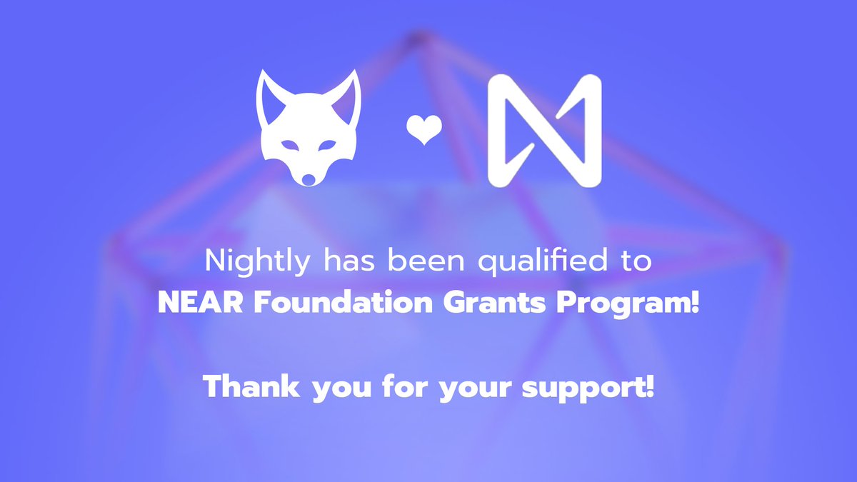 We are super excited to announce, that we became a part of the <a href="/NEARFoundation/">NEAR Foundation</a> Grants Program! 🦊

Thank you for your trust 💙
Let's build something amazing now! 🔥