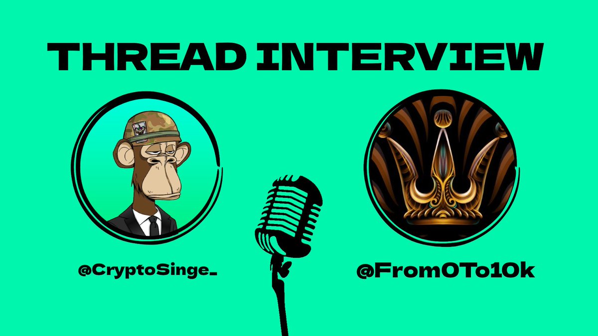 CryptoSinge_'s tweet image. [ THREAD INTERVIEW 10 ] #ThreadInterview 

Pour le 10ème numéro un tonnerre d’applaudissements pour @From0To10k👇

❤️et♻️