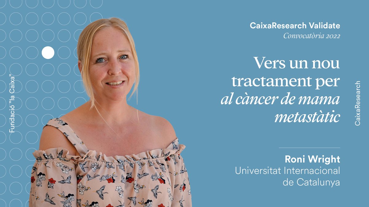 CaixaResearchCA's tweet photo. 💊 Malgrat els prometedors tractaments inicials, el càncer de mama metastàtic sol tornar-se resistent a les teràpies. 

Amb #CaixaResearch Validate, @RoniHGwright de @UICbarcelona desenvolupa una teràpia que pretén superar aquesta resistència.

https://t.co/pBNGs4BdkS https://t.co/qGFimXvK55