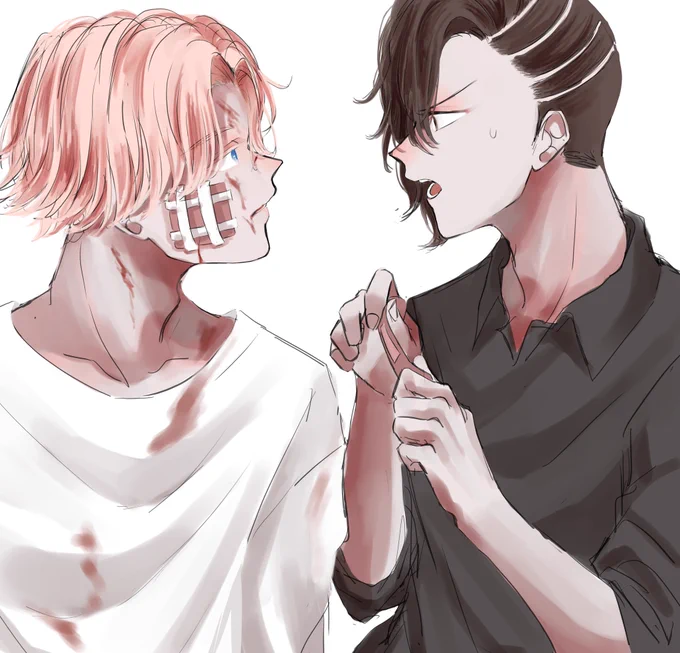 #東リベFA #イヌココ いヌピーを手当てするココ 