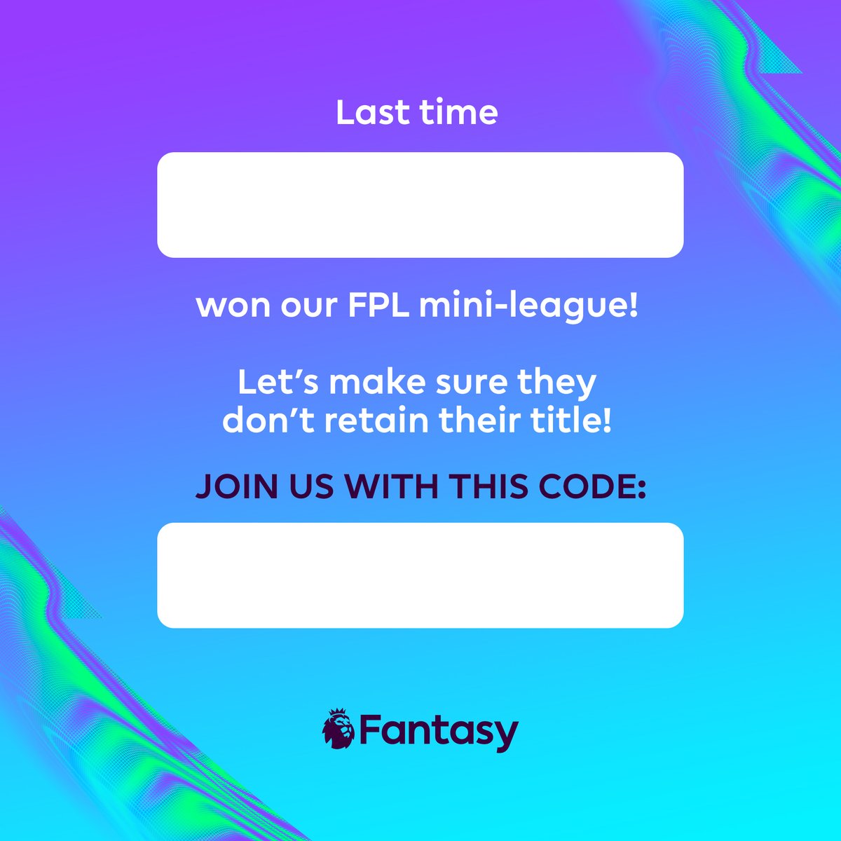 OfficialFPL's tweet photo. We're at your service, mini-league admins 👨‍✈️

📲 Save an image
✍️ Fill in the details
📮 Send to your mates

#FPL https://t.co/h7RcfZlMIf