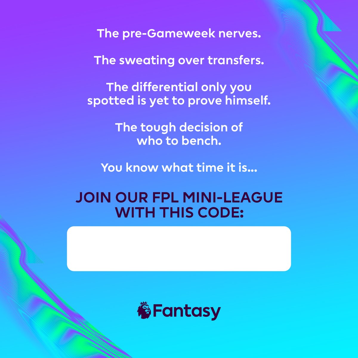 OfficialFPL's tweet photo. We're at your service, mini-league admins 👨‍✈️

📲 Save an image
✍️ Fill in the details
📮 Send to your mates

#FPL https://t.co/h7RcfZlMIf