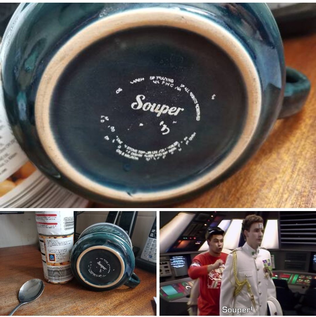 DanReadVideos's tweet photo. When a soup bowl brightens your day! #reddwarf #reddwarffandom #reddwarfhq https://t.co/qFEZ8xZTXG
