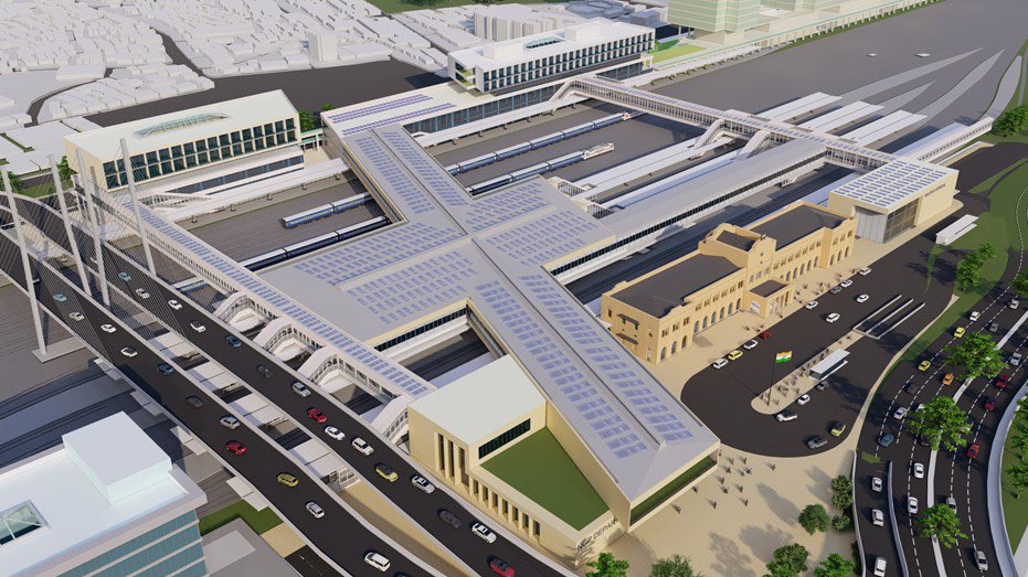 nitin_gadkari's tweet photo. Incredible Infrastructure of #NewIndia

Nagpur Railway Station to receive a proposed makeover soon.

Commuters will experience world class travel experience with socio-economic development in &amp; around the station.

Appreciate the efforts of Shri @AshwiniVaishnaw ji. https://t.co/vYw1lVJ2cf
