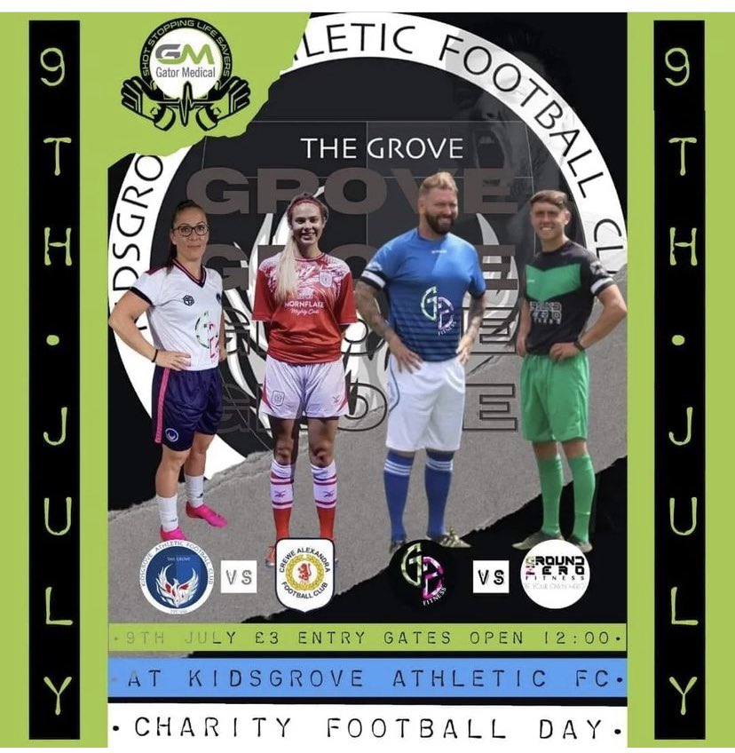 A massive thank you to John &amp; Jodie from Ground Zero Fitness Kidsgrove for organising a charity football day &amp; raising much needed funds for our Shot Stopping Lifesavers workshops. 👏 👏 👏