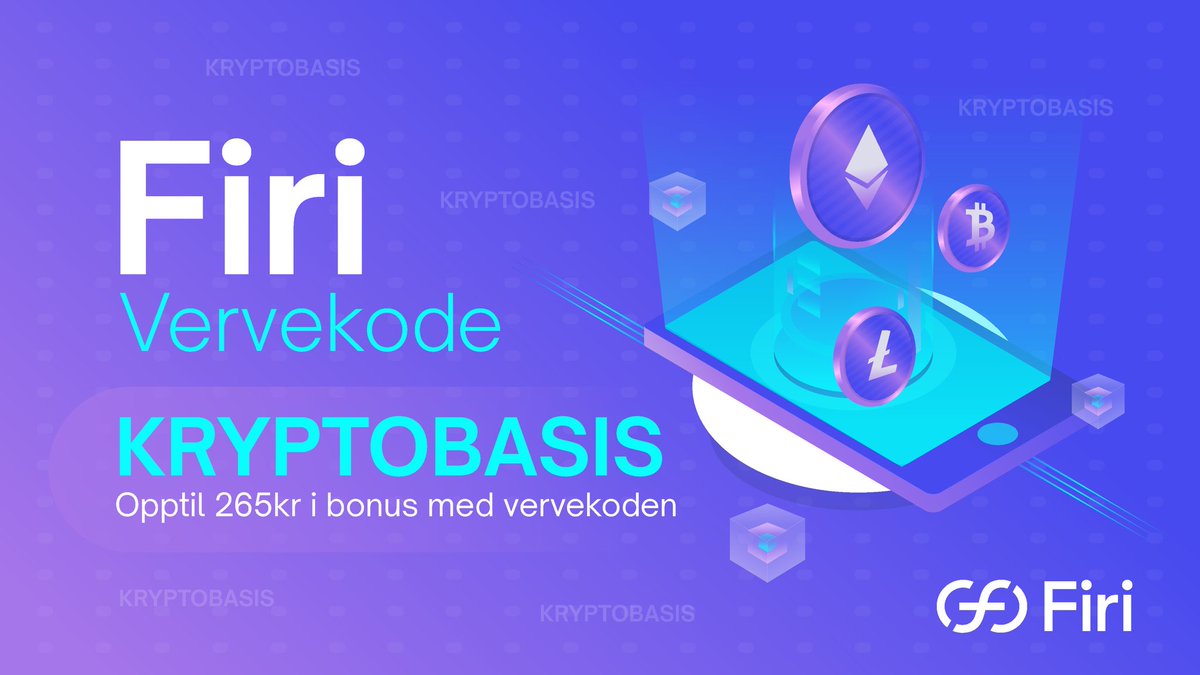 KryptoBasis's tweet photo. Firi Vervekode (Annonse)
Da er Firi live i Danmark også! 🇩🇰
Bruk koden «Kryptobasis» å få opptil 265kr i bonus!
https://t.co/SrH0uHwBMV
Kjøp, selg, send og motta kryptovaluta enkelt!
Selv benytter jeg meg av Firi sin spareavtale med ukentlig sparing i Bitcoin. #KryptoDK https://t.co/z9ekIMcWYV