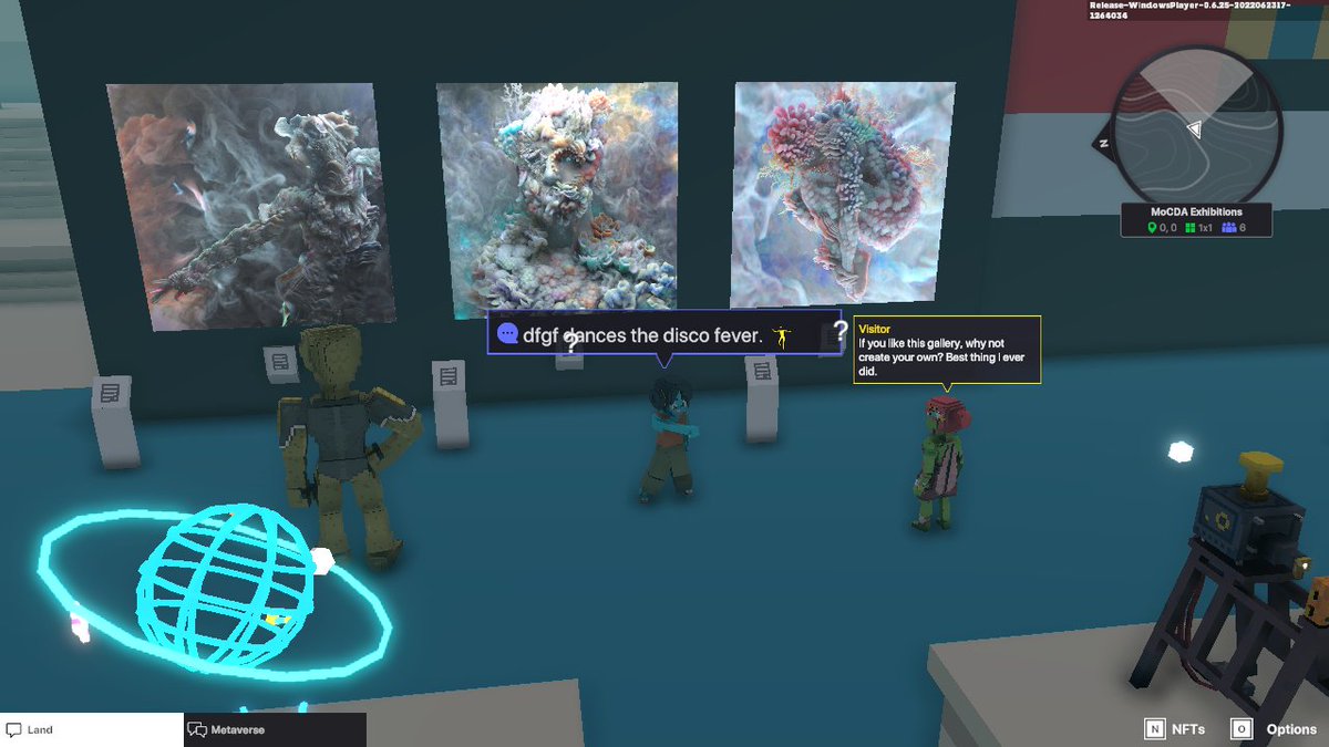 RajendCindy's tweet photo. @TheSandboxGame @MOCDA_ I just participated in the #TheSandbox weekly contest for a chance to win 200 mSAND! Here is my favorite piece from the ‘Impossible Worlds’ exhibition, check out my screenshot below!
👇 https://t.co/OalwJ7h3qy