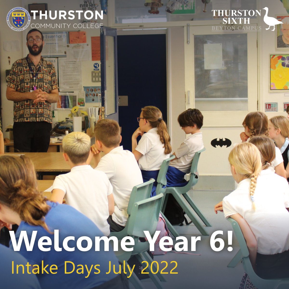 ThurstonCollege's tweet photo. They're here! 👋 Welcome to the Year 6 students who have joined us for their two intake days before starting at TCC in September. ☺
#Welcome #NewSchool #Exciting #Intake2022 #Year6 #Year7 #TCC #Thurston #ThurstonPartnership #Suffolk https://t.co/c2uwci7VT7