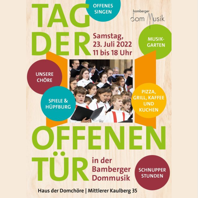 BistumBamberg's tweet photo. Ein Fest für #Musikbegeisterte: Tag der #offenen #Tür bei der #Dommusik in #Bamberg. Wer nicht selbst #singen mag, kann einfach lauschen und es sich bei Verpflegung und buntem #Programm gut gehen lassen. 😜 Herzliche #Einladung! https://t.co/KURjvWJINR
