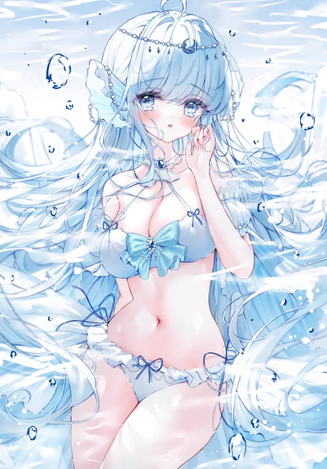 水着ドキドキ..💙💙
#αlphaillust 