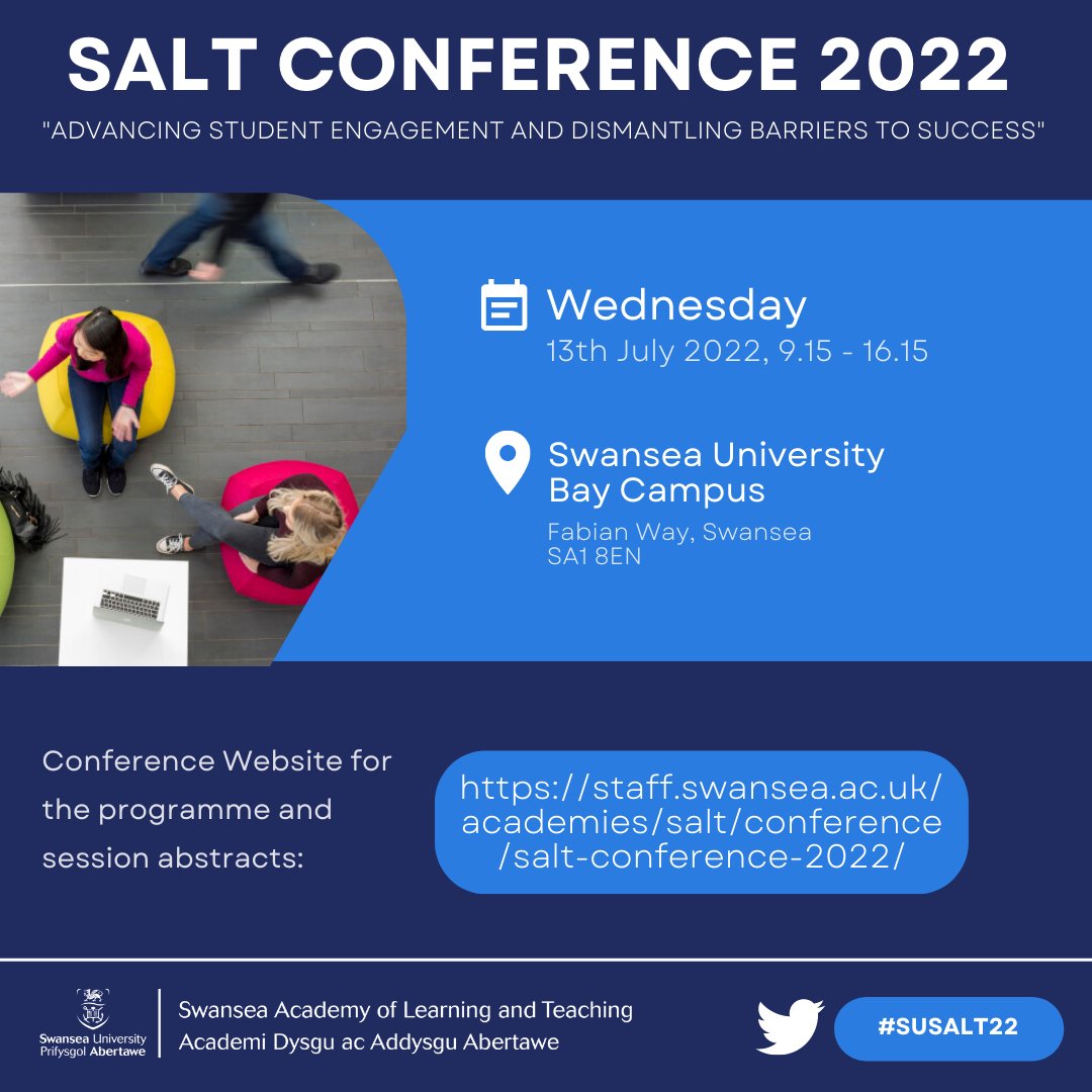 susaltteam's tweet photo. Follow us for details about tomorrow's #SUSALT22 conference.

We'll be tweeting out reminders of session times during the day.

Details also on the Conference website: 

https://t.co/eeQfW5ocZ9 https://t.co/eNF917zZIq
