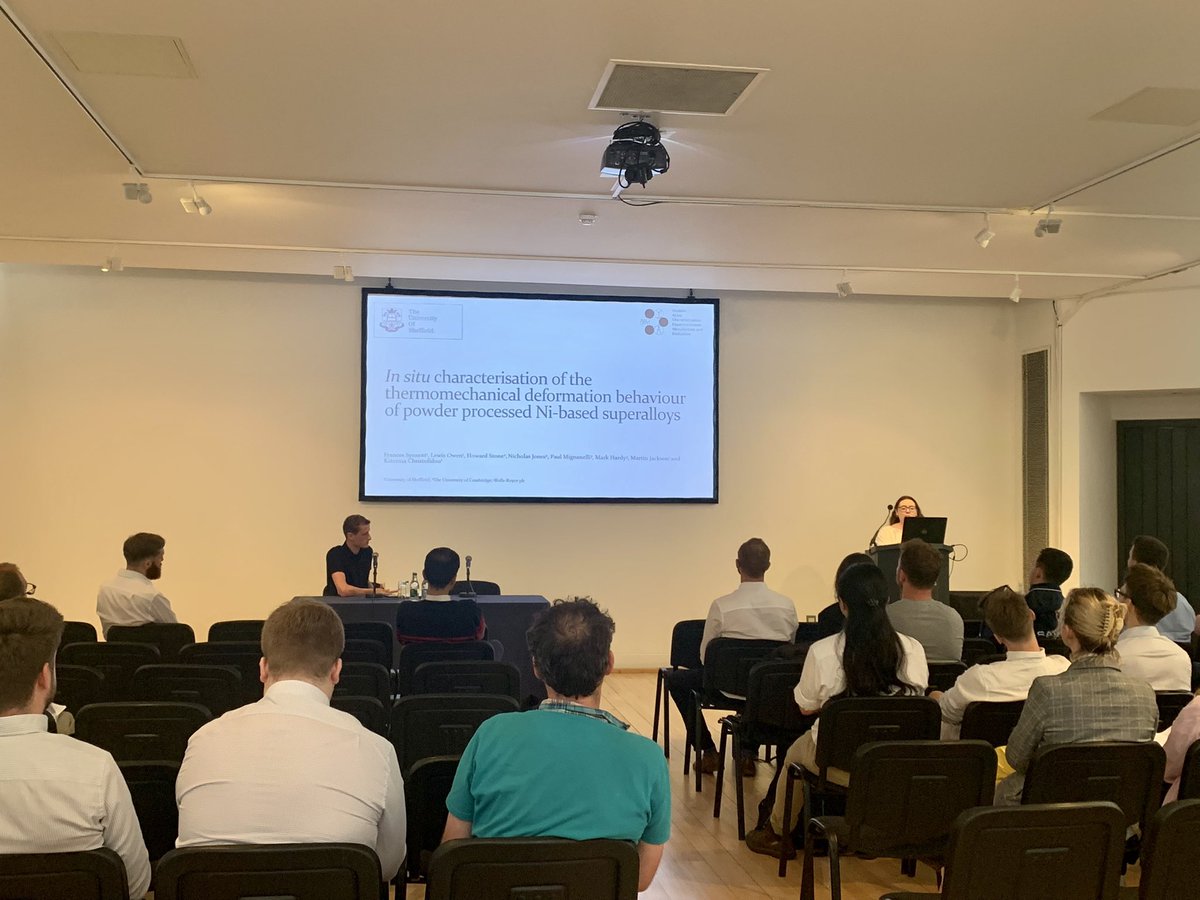 Next up, Frances Synnott, <a href="/msesheffield/">Materials at TUoS</a>, presenting on the ‘In Situ Characterisation of the Thermomechanical Deformation Behaviour of Powder Processed Ni-based Superalloys’