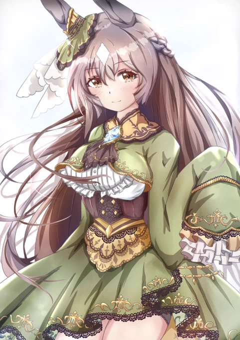 #ウマ娘 
#サトノダイヤモンド 
ダイヤちゃんの勝負服には不思議な魅力がある 