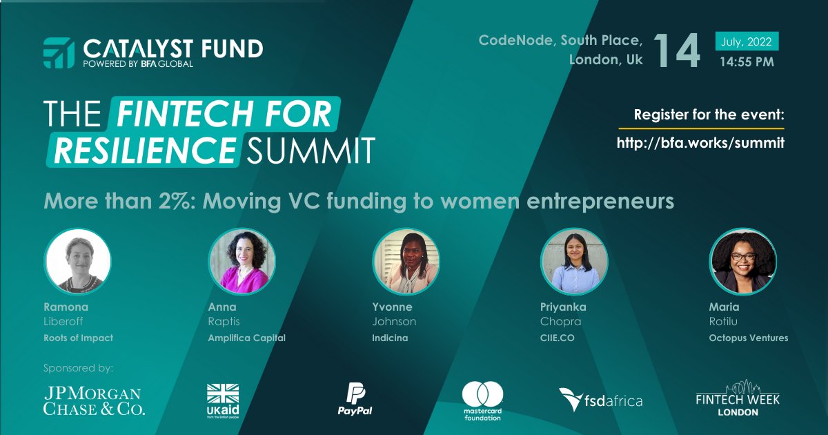 Women founders only get 2% of VC funding globally. Be a part of the panel conversation at the #F4R22 summit on why the gap persists, plus models that work for women founders &amp; VCs <a href="/AnnaRaptis_/">Anna Raptis 🇦🇺🇲🇽🇬🇷</a> <a href="/AmplificaC/">Amplifica Capital</a> <a href="/mariarotilu/">Maria Rotilu</a> <a href="/IndicinaCo/">Indicina</a> <a href="/YTJohnson/">Yvonne Johnson</a> <a href="/ramonalxyu/">Ramona Liberoff</a>
bit.ly/3NTprzf