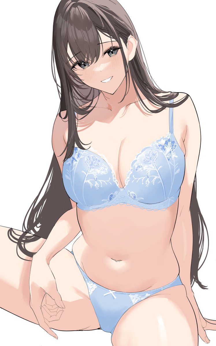「水色❤️ 」|松田あきのイラスト