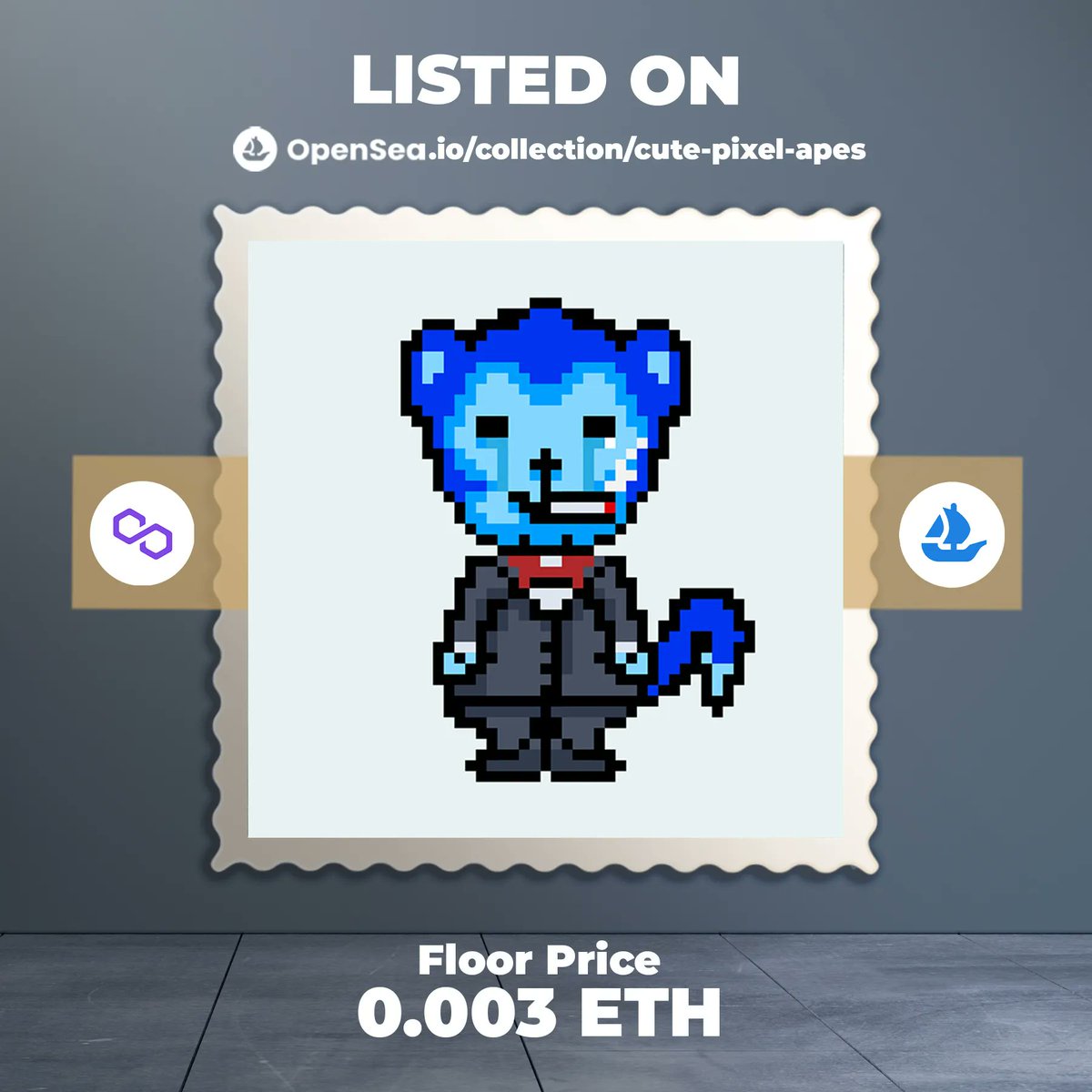 metaofly's tweet photo. Adopt one of Our Great Pixel Art Ape NFT from Opensea.
Search: "Cute Pixel Ape" on Opensea
Or visit https://t.co/yjiw2BVxRr
#NFT #NFTs #OpenSea #Metaofly #Ape #PixelApe #PixelApeNFT #ApeNFT https://t.co/0nL1ck7Ev7