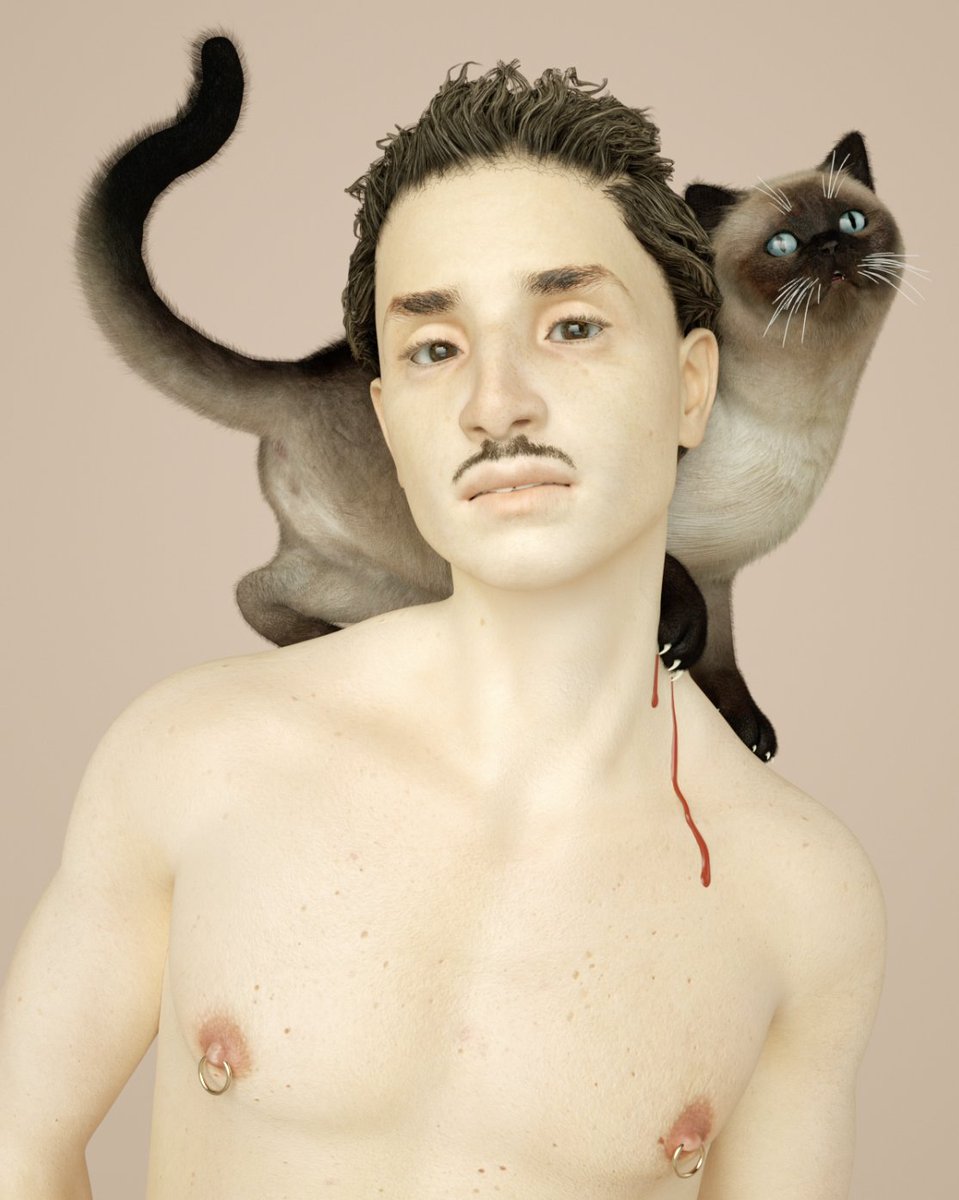 Gm 🩸 "In the heat shimmers the cat snores deeply", inspired by the haiku poems of Kobayashi Issa. Owned by <a href="/noradio/">Marcel Molina</a> 
superrare.com/artwork-v2/in-…