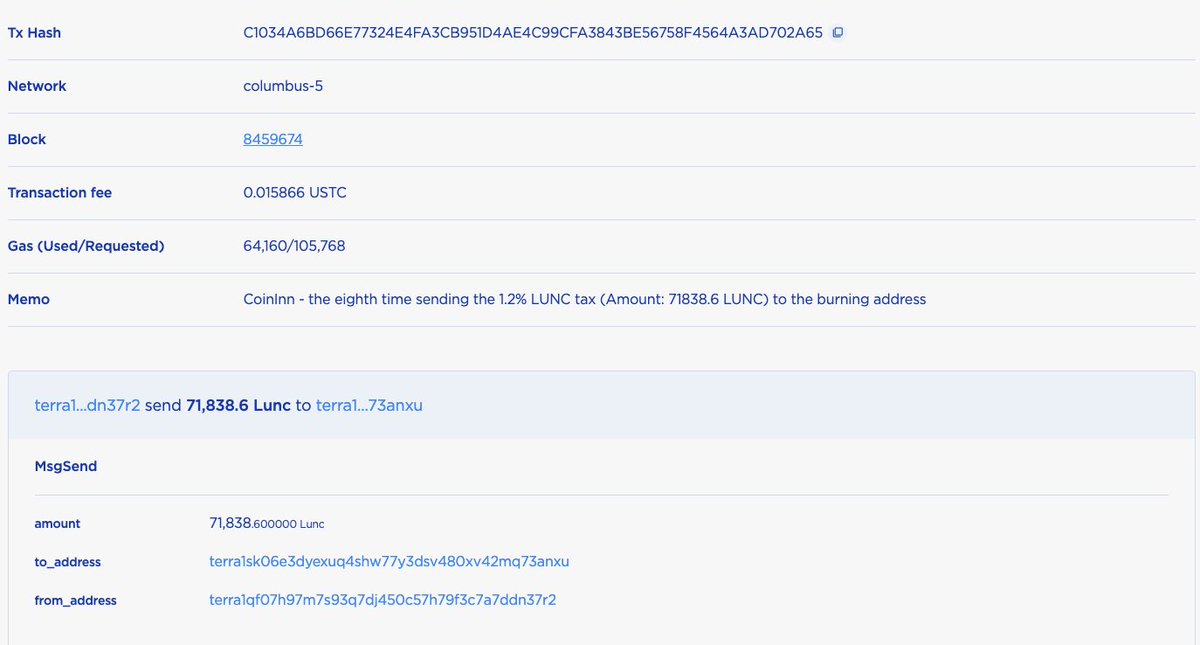 coin_inn's tweet photo. Burning Time! Just sent #LUNC to the burning address, come on #Lunccommunity  #coininnluncburn keep going! @VegasMorph 
https://t.co/TkcCJHP0uM https://t.co/P7GHBP6rbP