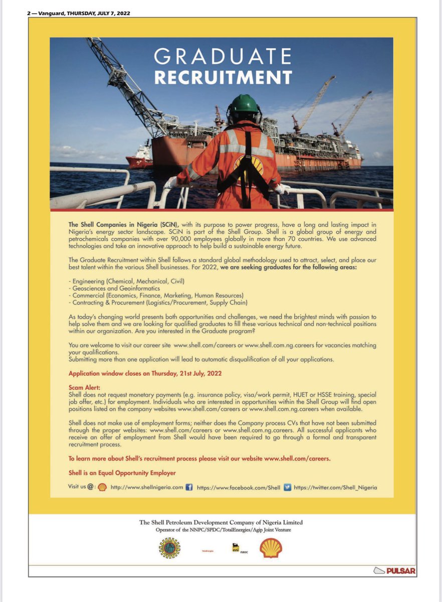 emtukur's tweet photo. Shell Graduate Recruitment.

Have faith and give it a try! https://t.co/Fsgf8pi5tX