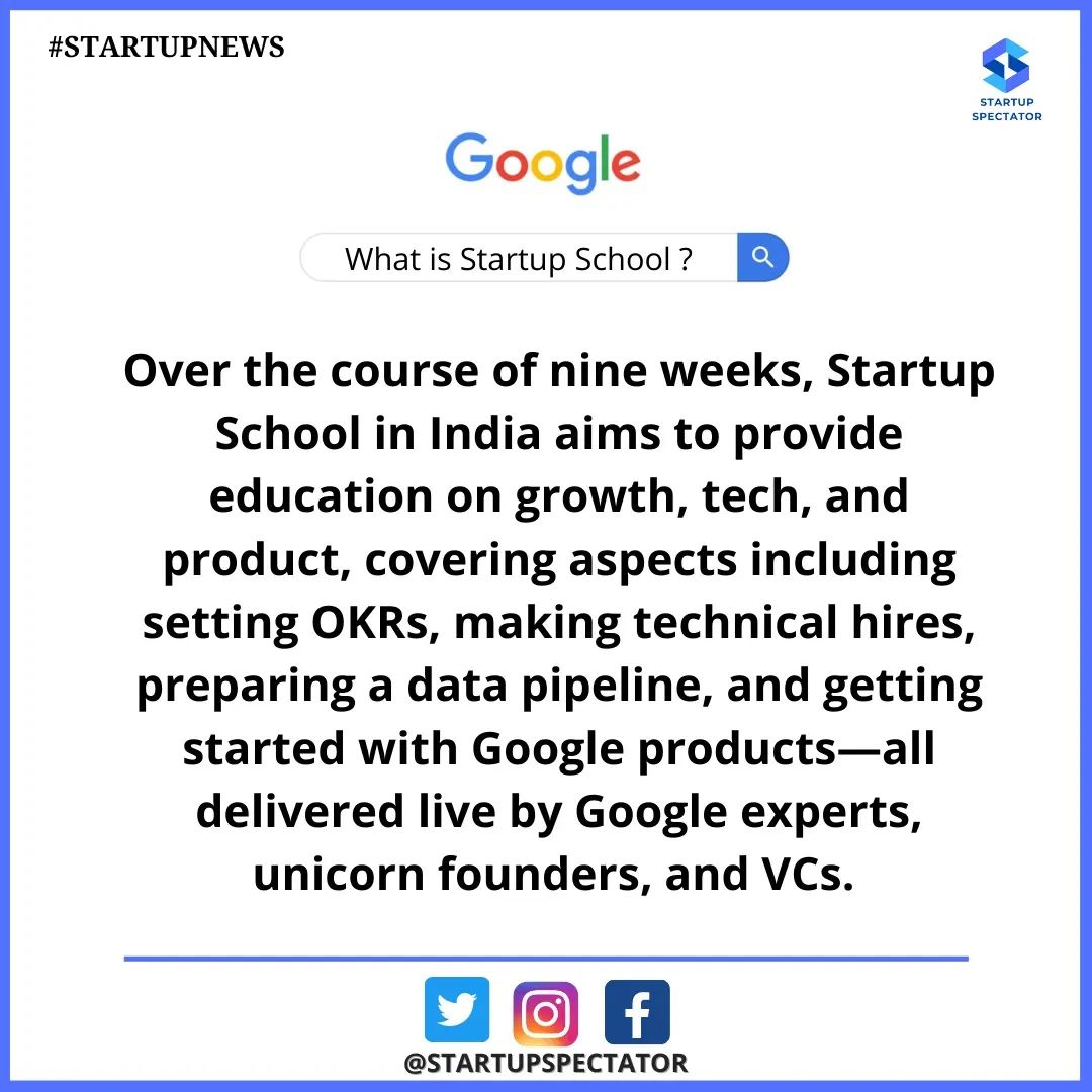 StartupSpectate's tweet photo. @Google has taken an initiative to support Startups in India. 
For more Information visit website : https://t.co/1sH5gWxTpw

Follow Startup Spectator for news, inspiration and information related to Indian Startup Ecosystem. https://t.co/ZgNlzAQlBe