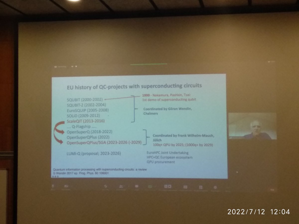 QuantumSoftwar3's tweet photo. Just started the keynote of Göran Wendin titled: "HPC+QC, NordIQuEst and the Future of Quantum Computing". Join us at the Theater Room😉 https://t.co/DLTa00vcgU