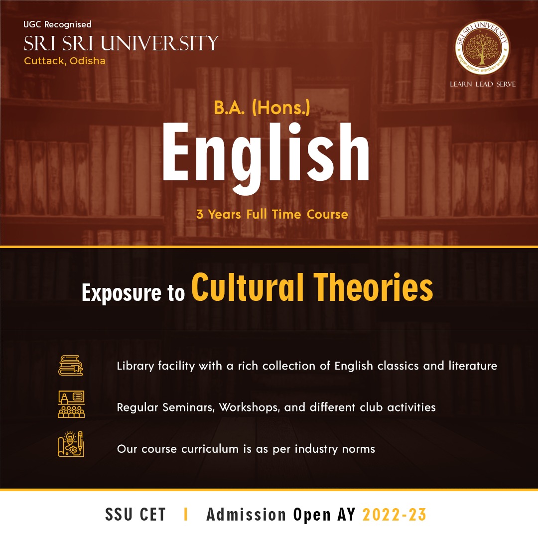 SriSriU's tweet photo. Engross in the richness of literature and learn to express yourself better. Explore tragedy of Hamlet and beauty of Geetanjali as you embark on a journey to master literature.
Admission open for MA English & BA (Hons.) English program
To Apply: https://t.co/4i4qvN8zMx
#JoinSSU https://t.co/UeEq7gbdIX