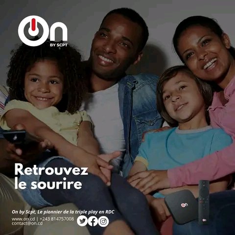 bwalungu_deo's tweet photo. Soyez @OnbySCPT et
✓ Profitez d'un accès illimité grâce à l'Internet haut débit sur fibre optique.
✓ Détendez-vous avec des saisons complètes de programmes originaux sur vos chaînes TV préférées.
✓ Profitez d'une téléphonie illimité pour rester en contact avec vos proches. https://t.co/omXmbc5fVk