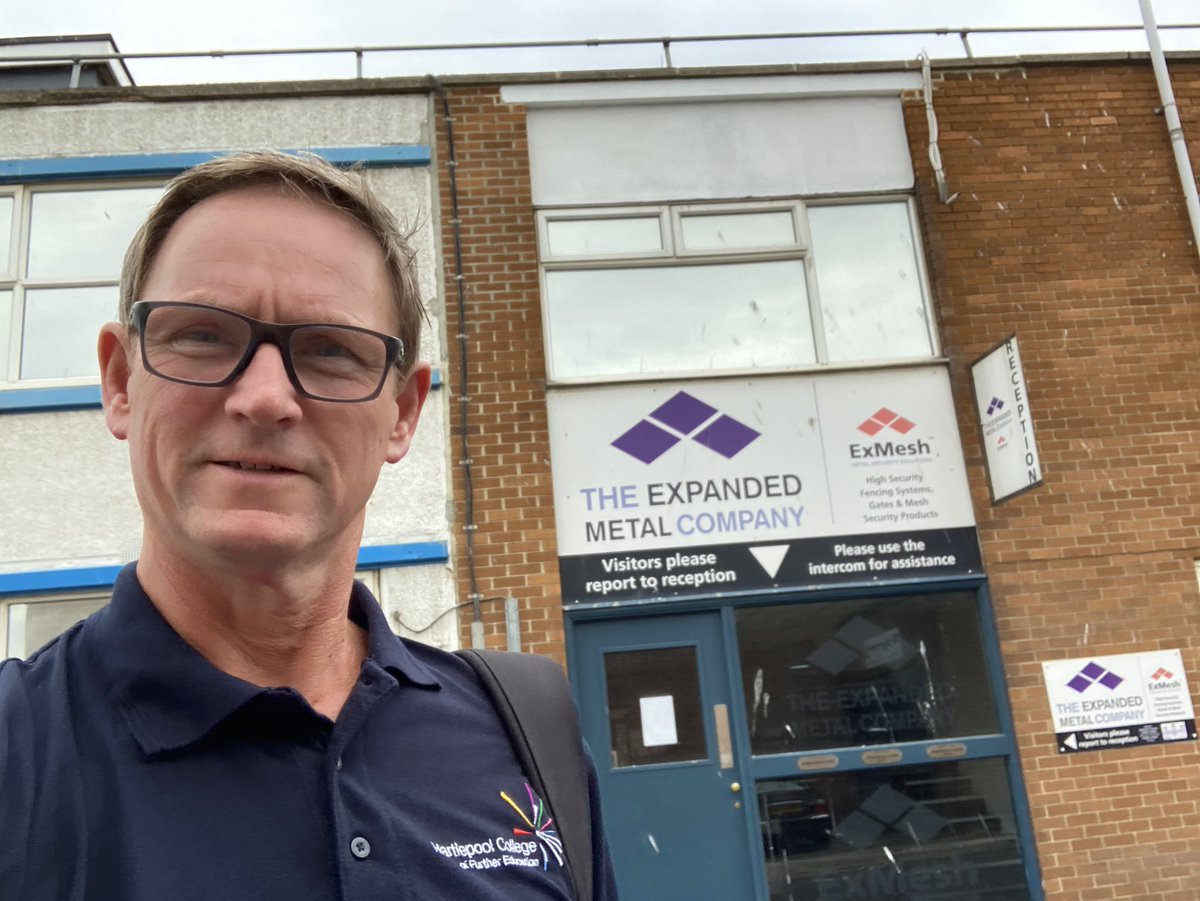 HCFEAdvPrac's tweet photo. Back into Industry supported by Education &amp; Training Foundation @E_T_Foundation for our @TLevels_govuk development with @ExpandedMetalCo https://t.co/MjsmNIvrb2