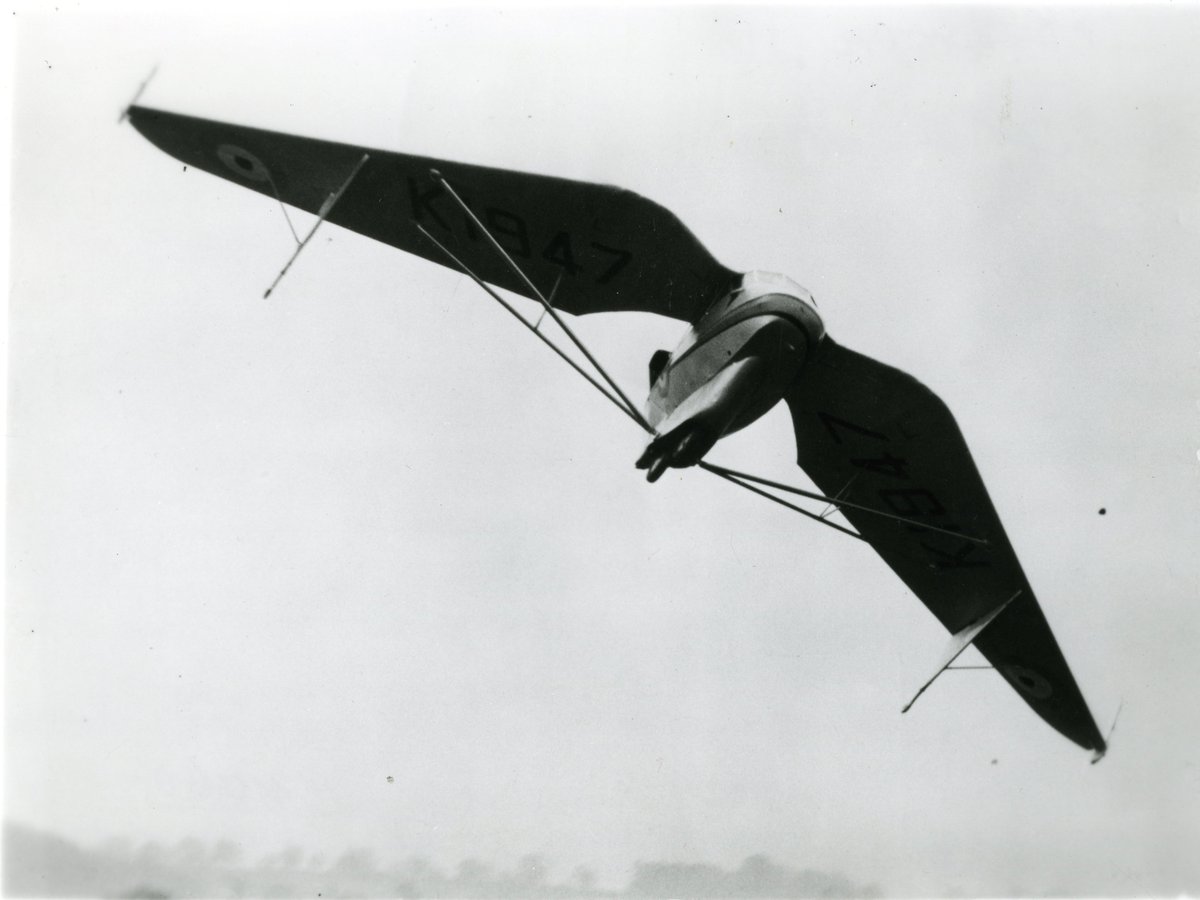 SoSom_heritage's tweet photo. The Westland-Hill Pterodactyl

The Pterodactyl was a British tailless experimental research aircraft that was developed by Captain G.T.R. Hill in the 1920s.
The glider prototype gained official interest and was fitted with a Bristol Cherub engine, but never entered production. https://t.co/qHTANXsyqK