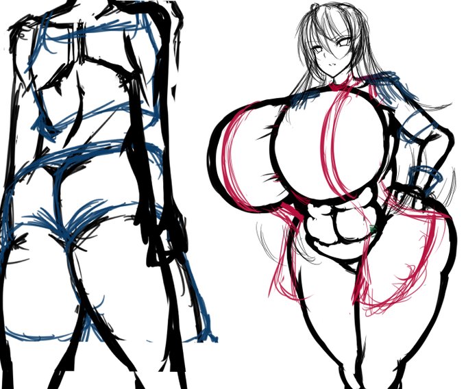 上げてみてからよーく見てみるとやっぱ頭小さい感じするから上手い事調整しないとなぁ 