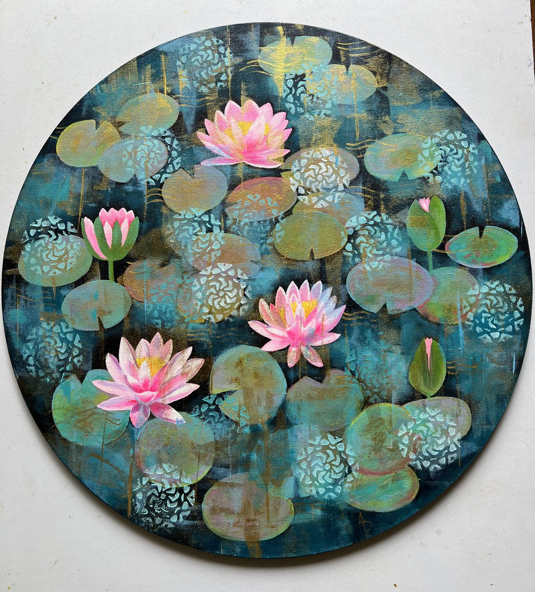 AmitaDand's tweet photo. I've just added a new artwork, "Turquoise water lilies ! Dhoop Chaanv" to my @artfinder shop via @artfinder #acrylic #painting #art https://t.co/nfBfb3Wz8l
#waterlilies #waterlilypond #roundcanvas #circular #golden #moderncontemporary #ContemporaryArt https://t.co/gQ2erEZ3xu