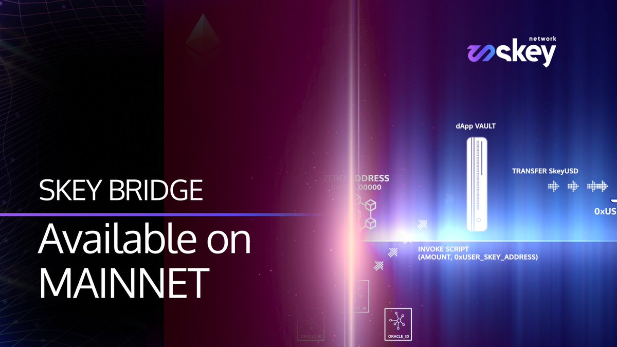 Skey Bridge is ready on the MAINNET!
CTO <a href="/SadikHerman/">Herman Sadik</a> explains how #Skey Bridge works on the #Mainnet. SkeyUSD tokens are necessary for #IoT devices.
This Friday we will #burn all tokens used in underway implementations.🔥

See more
➡️youtu.be/FuRYIT_cvxY
#blockchain #NFT