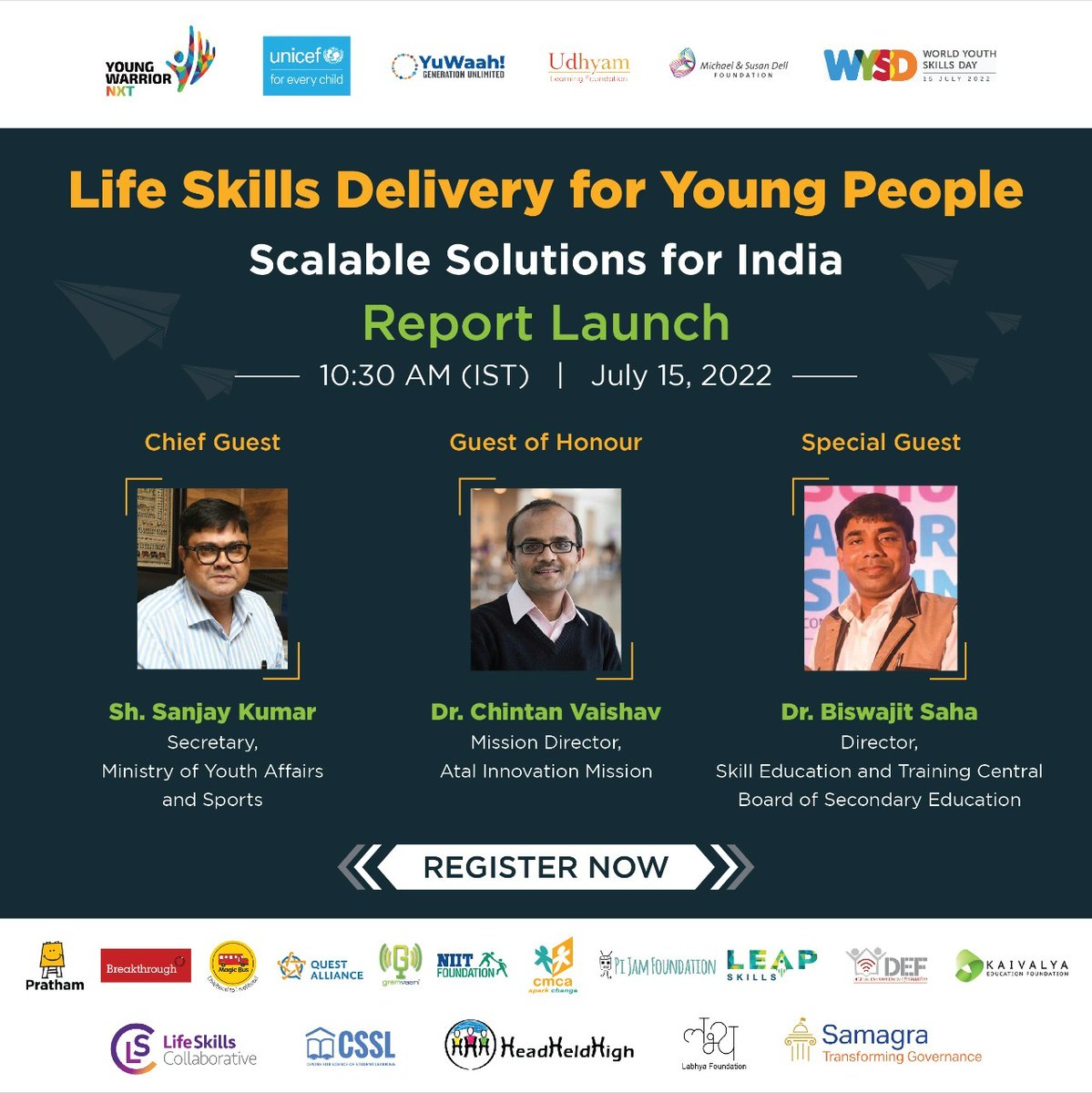 Join the launch of Young Warrior NXT Report on July 15, 2022 and hear insights from our esteemed guests on the importance of life skills for young people in the 21st century!

Click on the link to register now: us06web.zoom.us/webinar/regist… 

#YWNXT #WYSD2022