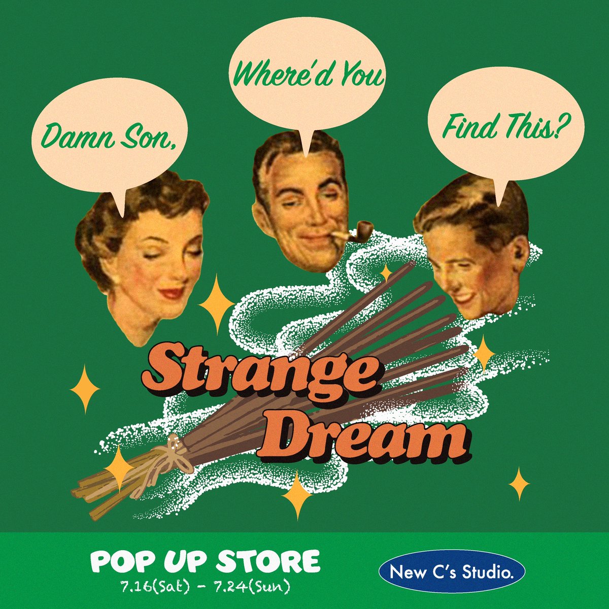 NewCsStudio's tweet photo. 7/16(土)~24(日)まで、インセンスレーベル【Strange Dream】と、アートプロダクトブランド【emeth】の合同POP UPが開催決定🎨！
詳細は下記ニュースページを👀
#strangedream #emeth #incence #お香

https://t.co/k7Cr8MSLRi https://t.co/xo8eiodyyT