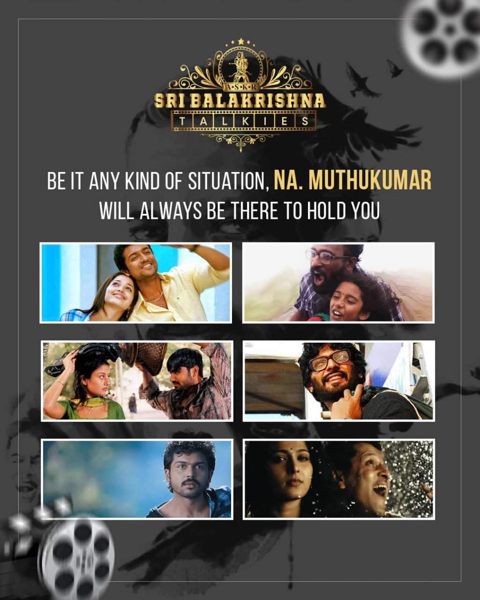 SBKTalkies's tweet photo. Happy Birthday Na. Muthukumar
#namuthukumar #lyrics #brithdaypost
#movies #movietime #balakrishnatalkies #movies #flicks #moviebuff #sribalakrishnatalkies #sbktalkies #thoothukudi https://t.co/Si4PvfVW2a