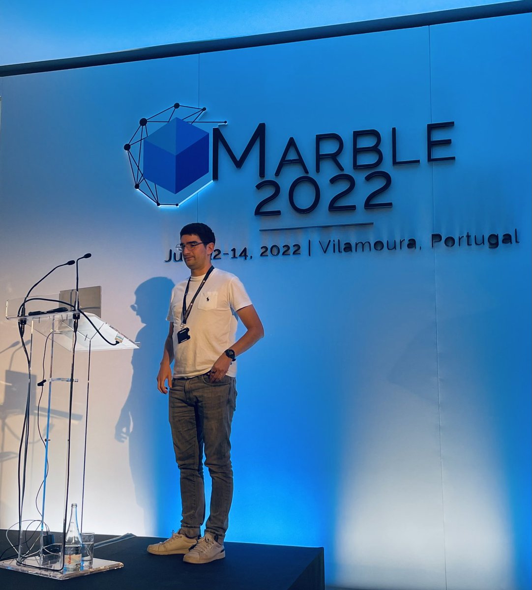 joelasiapacific's tweet photo. #MARBLE22 delegates and speakers recharged over lunch, and are back at it here in Vilamoura for today’s Technical Session II, with a deeper focus on #DeFi, system #redundancy, and proxy pattern architecture. https://t.co/NBW5dYryKR