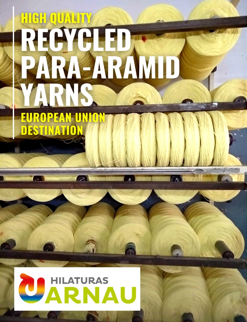 hilaturasarnau's tweet photo. #HILOSTÉCNICOS #RECICLADOS DE ALTA CALIDAD✂️🔥♻️
Nuevo pedido de #hilos de para-aramida reciclada destino Unión Europea. Somos una de las pocas empresas #textiles del mundo q recicla materiales técnicos (#paraaramida /#metaaramida) #LocalProducers #Km0 #SustainableTextiles #Yarns https://t.co/hnfq77wXKd